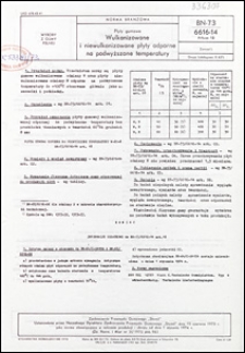 Płyty gumowe - Wulkanizowane i niewulkanizowane płyty odporne na podwyższone temperatury BN-73/6616-14 Arkusz 18 / Zjednoczenie Przemysłu Gumowego "Stomil".