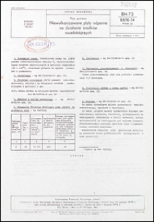 Płyty gumowe - Niewulkanizowane płyty odporne na działanie środk&oacute;w owadob&oacute;jczych BN-73/6616-14 Arkusz 22 / Zjednoczenie Przemysłu Gumowego "Stomil".