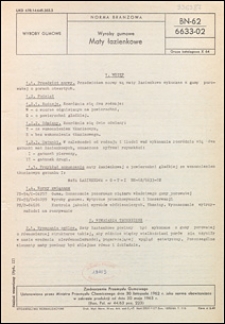 Wyroby gumowe - Maty łazienkowe BN-62/6633-02 / Zjednoczenie Przemysłu Gumowego.