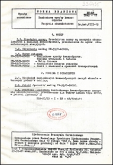 Kamionkowe wyroby kwasoodporne - Naczynia akumulatorowe BN-68/7045-11 / Zjednoczenie Przemysłu Ceramicznego.
