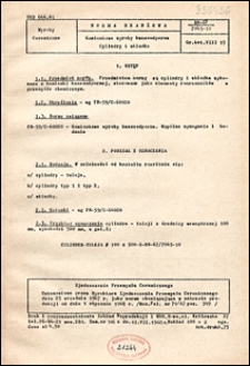 Kamionkowe wyroby kwasoodporne - Cylindry i wkładka BN-67/7045-10 / Zjednoczenie Przemysłu Ceramicznego.