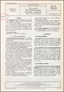 Statki powietrzne - Pasy bezpieczeństwa dla zał&oacute;g i pasażer&oacute;w - Og&oacute;lne wymagania i badania BN-70/9362-10 / Centralny Zarząd Lotnictwa Cywilnego.