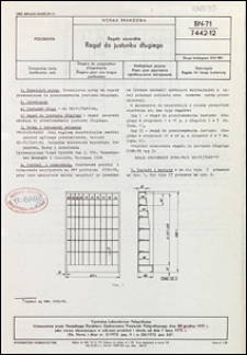 Regały zecerskie - Regał do justynku długiego BN-71/7442-12 / Centralne Laboratorium Poligraficzne.