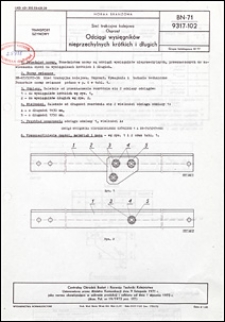 Sieć trakcyjna kolejowa - Osprzęt - Odciągi wysięgnik&oacute;w nieprzechylnych kr&oacute;tkich i długich BN-71/9317-102 / Centralny Ośrodek Badań i Rozwoju Techniki Kolejnictwa.