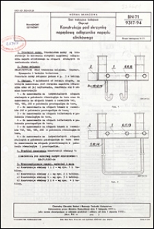 Sieć trakcyjna kolejowa - Osprzęt - Konstrukcja pod skrzynkę napędową odłącznika z napędu silnikowego BN-71/9317-94 / Centralny Ośrodek Badań i Rozwoju Techniki Kolejnictwa.