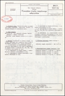 Sieć trakcyjna kolejowa - Osprzęt - Prowadnice drążka napędowego odłączników BN-71/9317-96 / Centralny Ośrodek Badań i Rozwoju Techniki Kolejnictwa.