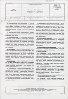 Słownictwo farb graficznych - Procesy i czynności BN-70/7460-03 Arkusz 5 / Centralne Laboratorium Farb Graficznych.