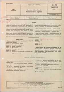 Słownictwo farb graficznych - Postanowienia og&oacute;lne BN-70/7460-03 Arkusz 1 / Centralne Laboratorium Farb Graficznych.