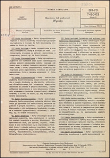 Słownictwo farb graficznych - Wyroby BN-70/7460-03 Arkusz 6 / Centralne Laboratorium Farb Graficznych.