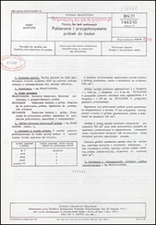 Pokosty do farb graficznych - Pobieranie i przygotowanie próbek do badań BN-71/7462-10 Arkusz 17 / Centralne Laboratorium Poligraficzne.