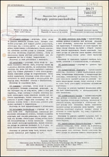 Słownictwo farb graficznych - Przyrządy pomiarowo-kontrolne BN-71/7460-03 Arkusz 7 / Centralne Laboratorium Poligraficzne.