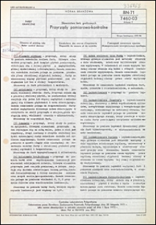 Słownictwo farb graficznych - Przyrządy pomiarowo-kontrolne BN-71/7460-03 Arkusz 7 / Centralne Laboratorium Poligraficzne.