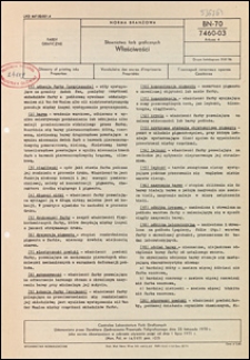 Słownictwo farb graficznych - Właściwości BN-70/7460-03 Arkusz 4 / Centralne Laboratorium Farb Graficznych.