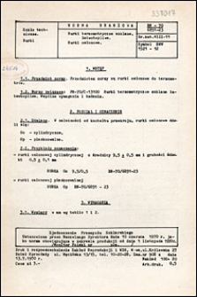Rurki termometryczne szklane, łatwotopliwe - Rurki osłonowe BN-70/6851-23 / Zjednoczenie Przemysłu Szklarskiego.