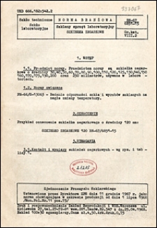 Szklany sprzęt laboratoryjny - Szkiełka zegarkowe BN-67/6851-15 / Zjednoczenie Przemysłu Szklarskiego.