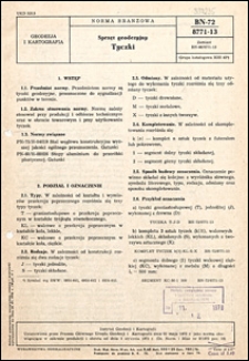 Sprzęt geodezyjny - Tyczki BN-72/8771-13 / Instytut Geodezji i Kartografii.