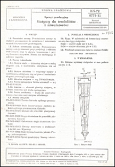 Sprzęt geodezyjny - Statywy do teodolitów i niwelatorów BN-72/8771-11 / Instytut Geodezji i Kartografii.