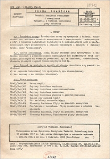 Posadzki kamienne wewnętrzne i zewnętrzne - Wymagania i badania techniczne przy odbiorze BN-67/8841-15 / Instytut Techniki Budowlanej.