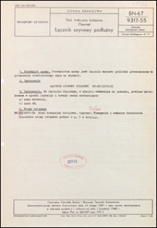 Sieć trakcyjna kolejowa - Osprzęt - Łącznik szynowy podłużny BN-67/9317-55 / Centralny Ośrodek Badań i Rozwoju Techniki Kolejnictwa.