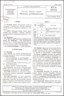 Przepusty kolejowe i drogowe - Elementy prefabrykowane BN-74/8935-04 / Waldemar Pietura ; Centralne Biuro Studi&oacute;w i Projekt&oacute;w Budownictwa Kolejowego.