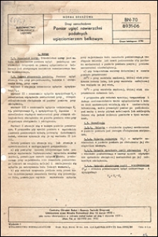 Drogi samochodowe - Pomiar ugięć nawierzchni podatnych ugięciomierzem belkowym BN-70/8931-06 / Centralny Ośrodek Badań i Rozwoju Techniki Drogowej.