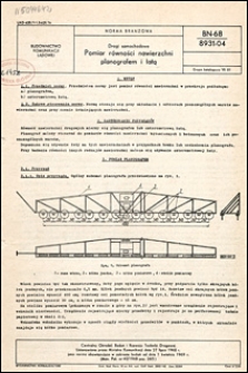 Drogi samochodowe - Pomiar równości nawierzchni planografem i łatą BN-68/8931-04 / Centralny Ośrodek Badań i Rozwoju Techniki Drogowej.