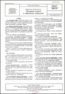 Budownictwo hydrotechniczne - Obciążenia budowli w obliczeniach statycznych BN-67/8811-01 / Instytut Gospodarki Wodnej.