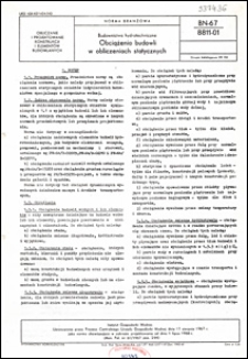 Budownictwo hydrotechniczne - Obciążenia budowli w obliczeniach statycznych BN-67/8811-01 / Instytut Gospodarki Wodnej.