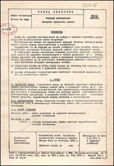 Pojazdy mechaniczne - Odchyłki wymiarowe szkieł BN-62/6855-01 / Zjednoczenie Przemysłu Szklarskiego.