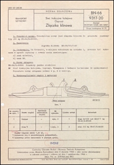 Sieć trakcyjna kolejowa - Osprzęt - Złączka klinowa BN-66/9317-20 / Centralny Ośrodek Badań i Rozwoju Techniki Kolejnictwa.