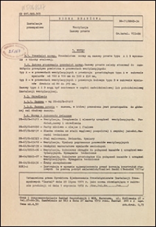 Wentylacja - Zasuwy proste BN-71/8865-34 / Zjednoczenie Przedsiębiorstw Instalacji Przemysłowych "Instal".