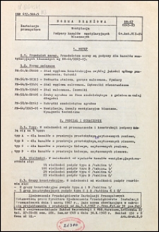 Wentylacja - Podpory kanał&oacute;w wentylacyjnych blaszanych BN-67/8865-25 / Zjednoczenie Przedsiębiorstw Instalacji Przemysłowych.