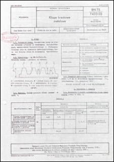 Klisze kreskowe metalowe BN-75/7433-03 / autor projektu normy - Antoni Stańczykiewicz ; instytucja opracowująca normę - Ośrodek Badawczo-Rozwojowy Przemysłu Poligraficznego.