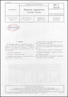 Wytyczne wyposażenia zecerni ręcznej BN-72/7418-03 / Centralne Laboratorium Poligraficzne.