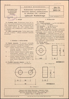 Budownictwo hydrotechniczne - Betonowe elementy prefabrykowane do zabudowy rzek i potok&oacute;w - Łańcuch Kosteckiego BN-79/8952-34 / Zdzisław Piechnik, Roman Sadło ; Instytut Meteorologii i Gospodarki Wodnej.