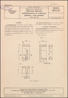 Budownictwo hydrotechniczne - Betonowe elementy prefabrykowane do zabudowy potok&oacute;w i rzek g&oacute;rskich - Schron dla ryb BN-83/8952-36 / Zdzisław Piechnik ; Instytut Meteorologii i Gospodarki Wodnej.