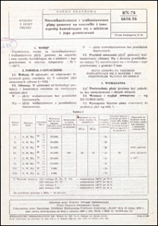 Niewulkanizowane i wulkanizowane płyty gumowe na uszczelki i inne wyroby kontaktujące się z mlekiem i jego przetworami BN-78/6616-16 / [Stanisława Plecha i Marek Sulecki ; oprac. Krajowy Związek Sp&oacute;łdzielni Pracy Tworzyw Sztucznych i Gumy, Ośrodek Technologii Gumy, Szczecin].