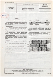 Budownictwo hydrotechniczne - Faszyna wiklinowa BN-69/8952-30 / Instytut Gospodarki Wodnej.
