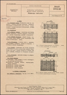 Budownictwo hydrotechniczne - Elementy budowli regulacyjnych - Materace taśmowe BN-69/8952-28 / Instytut Gospodarki Wodnej.