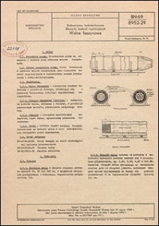 Budownictwo hydrotechniczne - Elementy budowli regulacyjnych - Walce faszynowe BN-69/8952-29 / Instytut Gospodarki Wodnej.