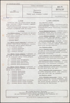 Gazownictwo - Ciśnienia - Podział, nazwy, określenia i symbole BN-71/8976-29 / instytucja opracowująca normę - Biuro Projekt&oacute;w Gazownictwa "Gazoprojekt".