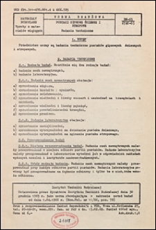Pustaki gipsowe ścienne i stropowe - Badania techniczne BN-65/6740-03 / Instytut Techniki Budowlanej.