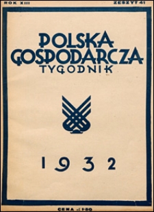 Polska Gospodarcza 1932 nr 41