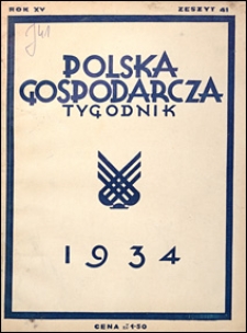 Polska Gospodarcza 1934 nr 41