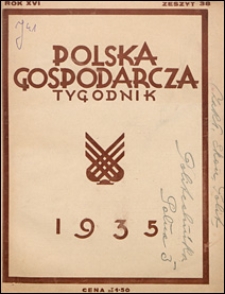 Polska Gospodarcza 1935 nr 38