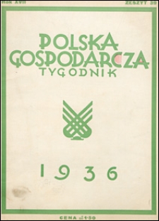 Polska Gospodarcza 1936 nr 39