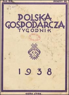 Polska Gospodarcza 1938 nr 38