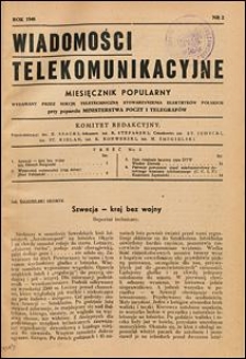 Wiadomości Telekomunikacyjne 1946 nr 2