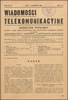 Wiadomości Telekomunikacyjne 1946 nr 5/6