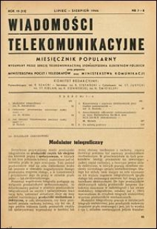 Wiadomości Telekomunikacyjne 1946 nr 7/8